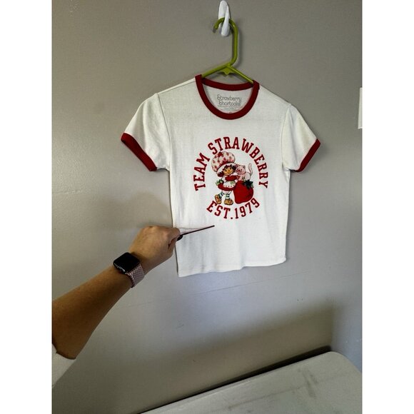 Strawberry Shortcake Baby Tee S Cropped Girlhoodcore Coquette Girl - Picture 5 of 12